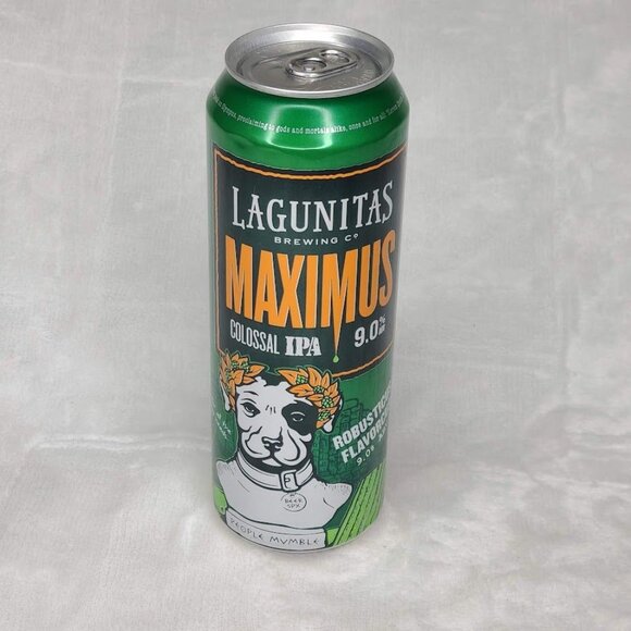 Lagunitas Maximus Colossal IPA Empty Beer Can Bottom Opened Tall Boy Roman Dog - Picture 2 of 8